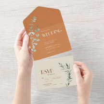 Terracotta Eucalyptus Deco Bröllop