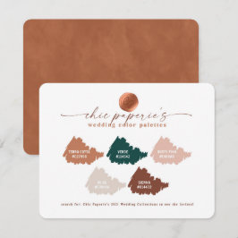 Terracotta Fall 2021 Bröllop Palette Card