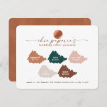 Terracotta Fall 2021 Bröllop Palette Card