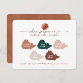 Terracotta Fall 2021 Bröllop Palette Card