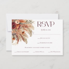 Terracotta Fall Dried Florals Pampas Meal Choice OSA Kort