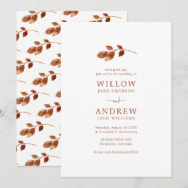 Terracotta Fall Wedding Inbjudningar