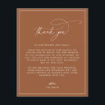 Terracotta Fall Wedof - tackkort<br><div class="desc">Den här tidslinjen,  den romantiska designen har ett modernt skript parat med fet text. Kontakta mig om du behöver hjälp med den här designen.</div>