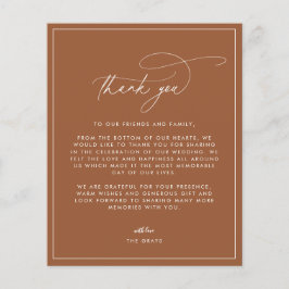 Terracotta Fall Wedof - tackkort Flygblad