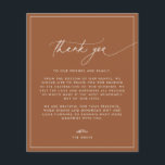 Terracotta Fall Wedof - tackkort Flygblad<br><div class="desc">Det här kortet har ett handskrivet teckensnitt och modern minimalistisk design. Ändra enkelt färg och redigera *de flesta formuleringarna* för att uppfylla behoven i tillfälle. Inbjudan är perfekten för er contemporary, industri eller firande vid bröllop. Budgetens Papper är mager! ***Uppgradera för en tjockare papper. Kuvert ingår inte i den här...</div>