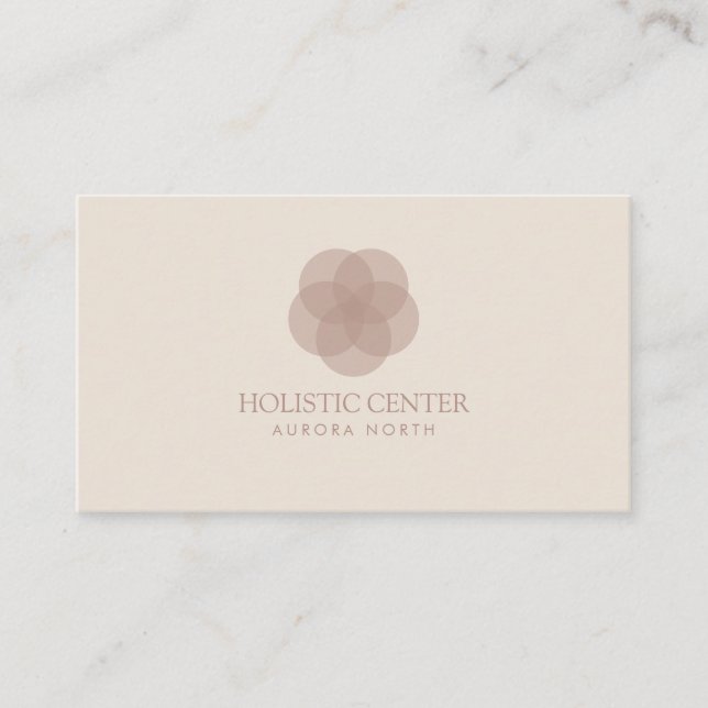 Terracotta Flower Custom Name Yoga Visitkort (Framsida)