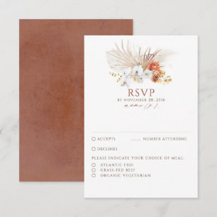 Terracotta Foliage Boho Bröllop OSA Kort