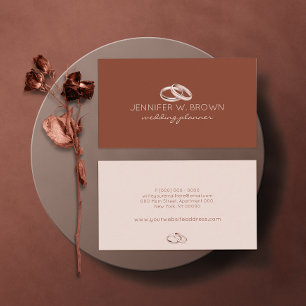 Terracotta Förlovning Bröllop Ring judelry Visitkort