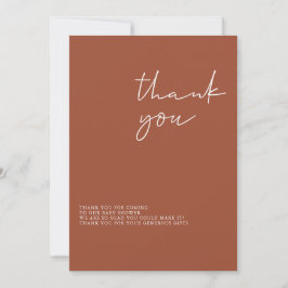 Terracotta Gender Neutral Baby Shower Tack Inbjudningar