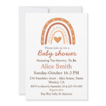 Terracotta Gender Neutral boho rainbow babydusch