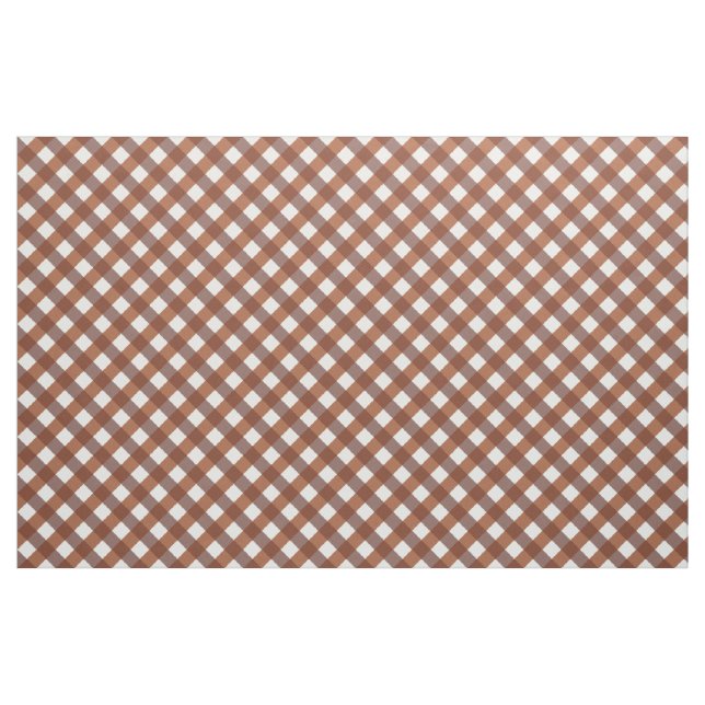 Terracotta Gingham Patterned Tyg (Fat Quarter)
