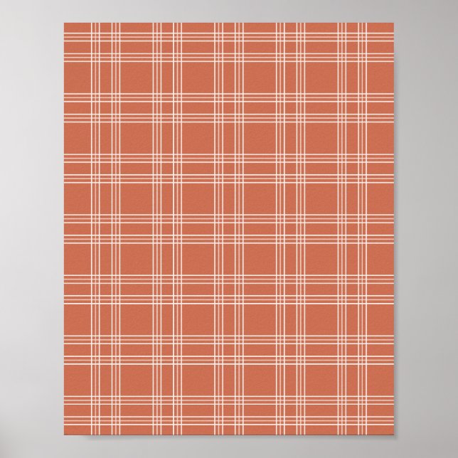 Terracotta Gingham Poster (Framsidan)
