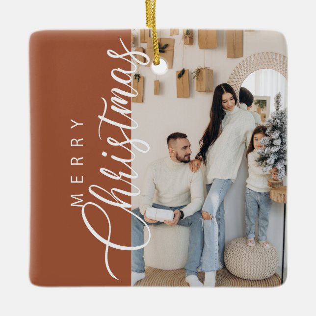 Terracotta God jul Photo Julgransprydnad Keramik (Framsida)