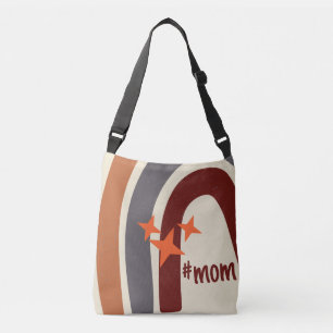 Terracotta Grått Bohemian Rainbow Personlig #mamma Axelväska