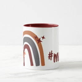 Terracotta Grått Bohemian Rainbow Personlig #mamma Mugg