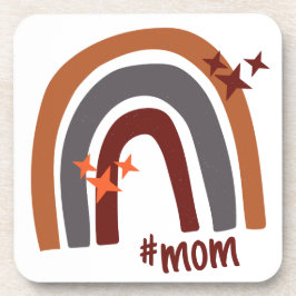 Terracotta Grått Bohemian Rainbow Personlig #mamma Underlägg