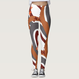 Terracotta Grey Bohemian Rainbow Personalized #mom Leggings