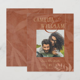 Terracotta Guld fyller bröllopsdagen PHOTO sparar 