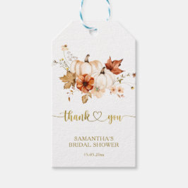 Terracotta Guld Rust Fall Möhippa-förmån Presentetikett