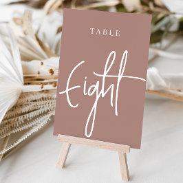 Terracotta Hand Scripted Bord EIGHT Bordsnummer