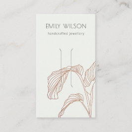 Terracotta Handflatan Leafy Sketch Hair Clip Visni Visitkort