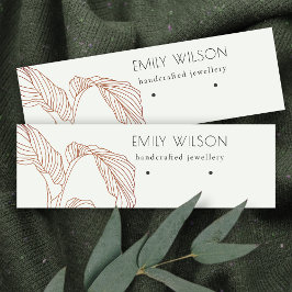 Terracotta Handflatan Löv Sketch Stud Earring Visn Mini Visitkort