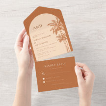 Terracotta Handflatan Träd Tropical Beach Boho Brö