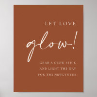 Terracotta Handskript Låt Kärlek glow Bröllop
