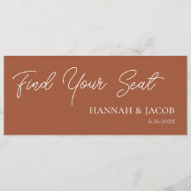 Terracotta Hanging Seating Chart Välkomsthuvud