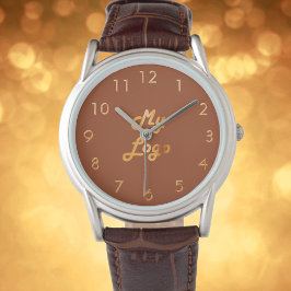 Terracotta har bränt orangens logotyp armbandsur