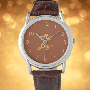Terracotta har bränt orangens logotyp armbandsur