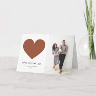 Terracotta Heart - minimalistisk Alla hjärtans dag Helgkort