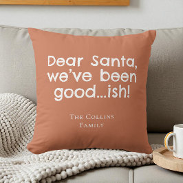 Terracotta Humor Kära Santa Quote Funny jul Kudde