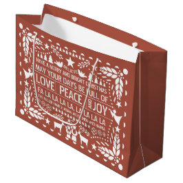 Terracotta Kärlek Peace Joy papel picado jul jul