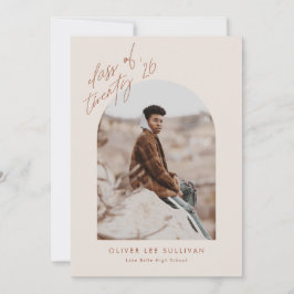 Terracotta-klass 2025 Arch Photo Studenten Inbjudningar