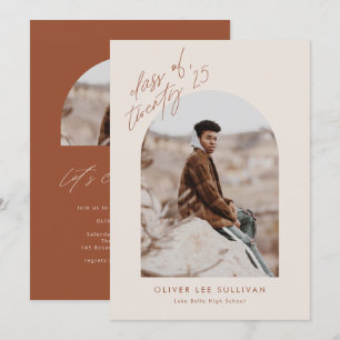 Terracotta-klass 2025 Arch Photo Studenten Inbjudningar