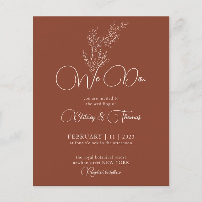 Terracotta Klassisk Budget vi gör Flygblad (Framsidan)