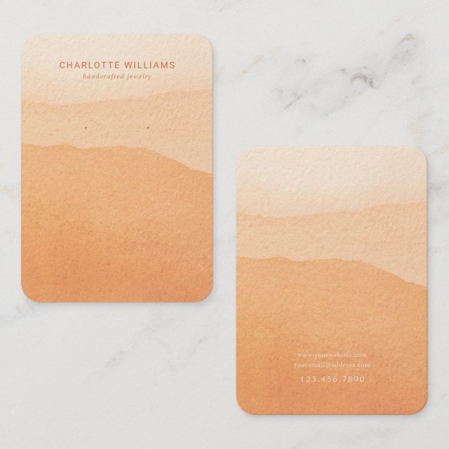 Terracotta Lagrar Jewelry Visning Card Visitkort (Fram/baksida)
