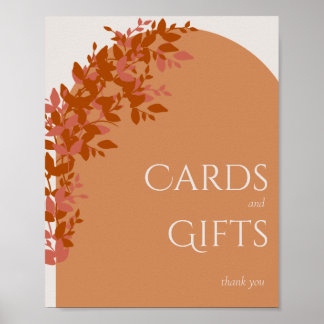 Terracotta Lämnar moderna kort- och presentkort Poster