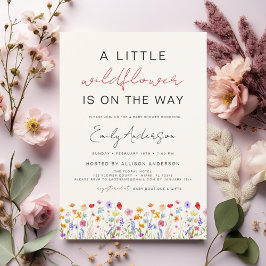 Terracotta Little WildblomBaby Shower Inbjudningar