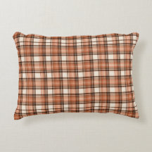 Terracotta Lodge Terracotta & Cream Tartan-rutig k