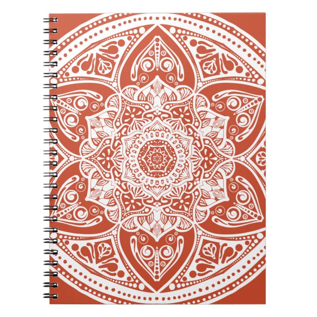 Terracotta Mandala Anteckningsbok (Framsidan)