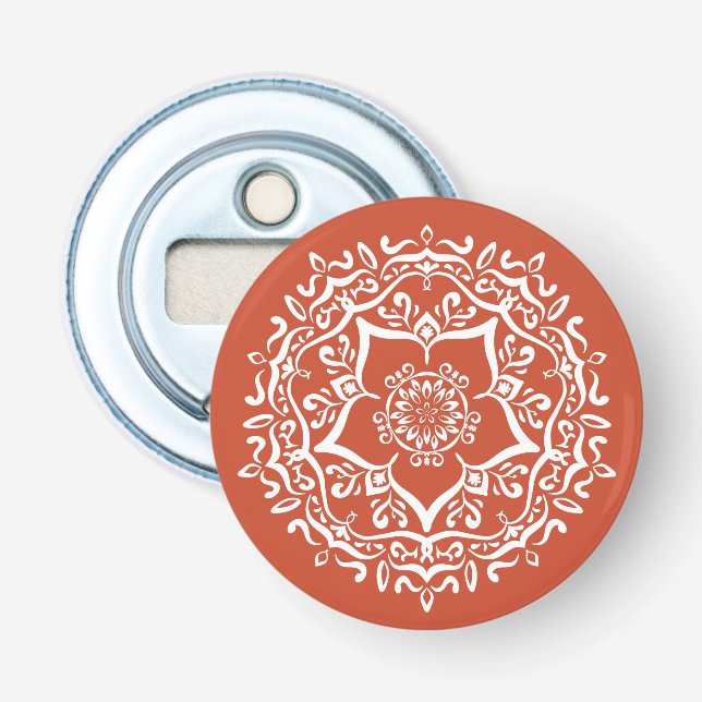 Terracotta Mandala Flasköppnare (Framsidan)