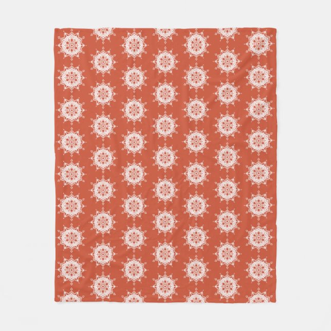 Terracotta Mandala Fleecefilt (Framsidan)