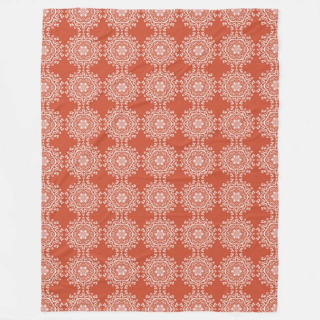 Terracotta Mandala Fleecefilt (Framsidan)