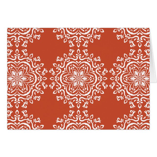 Terracotta Mandala Hälsningskort (Framsidan Horizontal)