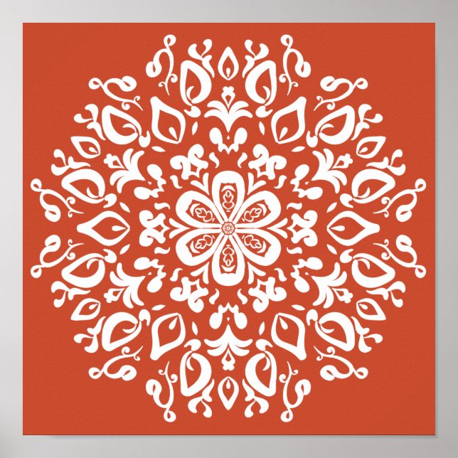 Terracotta Mandala Poster (Framsidan)