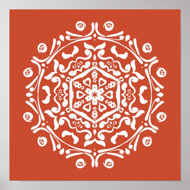 Terracotta Mandala Poster (Framsidan)