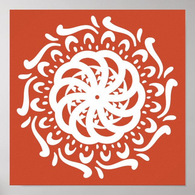 Terracotta Mandala Poster (Framsidan)