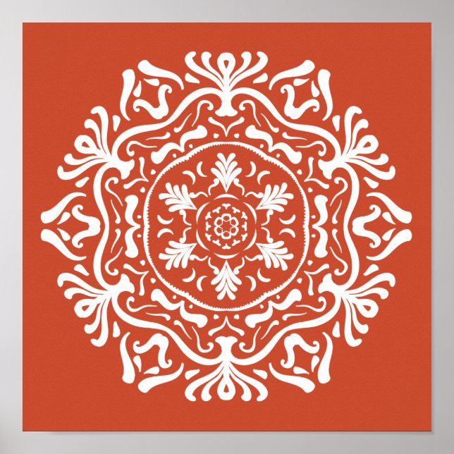 Terracotta Mandala Poster (Framsidan)